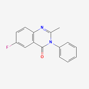molecular formula C15H11FN2O B3178303 6-fluoro-2-methyl-3-phenylquinazolin-4(3H)-one CAS No. 49579-00-2