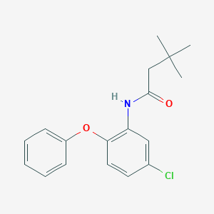 molecular formula C18H20ClNO2 B317840 N-(5-chloro-2-phenoxyphenyl)-3,3-dimethylbutanamide 