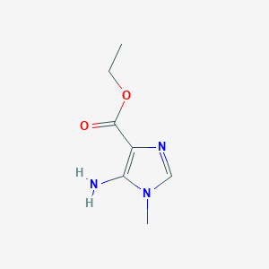 molecular formula C7H11N3O2 B3178409 Ethyl 5-amino-1-methyl-1H-imidazole-4-carboxylate CAS No. 54147-04-5