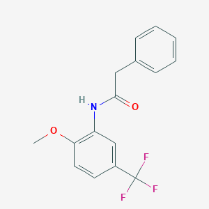 molecular formula C16H14F3NO2 B317844 N-[2-methoxy-5-(trifluoromethyl)phenyl]-2-phenylacetamide 
