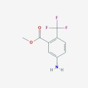 molecular formula C9H8F3NO2 B3178448 Methyl 5-amino-2-(trifluoromethyl)benzoate CAS No. 575474-23-6