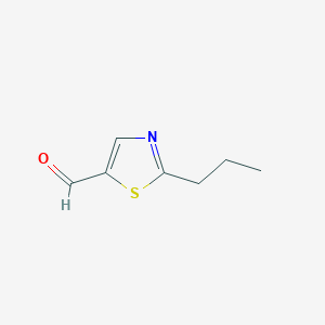 molecular formula C7H9NOS B3178511 2-Propylthiazole-5-carbaldehyde CAS No. 60587-86-2