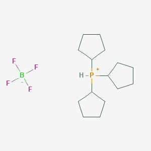 molecular formula C15H27BF4P- B3178521 Tricyclopentylphosphine tetrafluoroborate CAS No. 610756-04-2