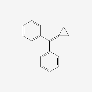 molecular formula C16H14 B3178756 (Cyclopropylidenemethylene)dibenzene CAS No. 7632-57-7