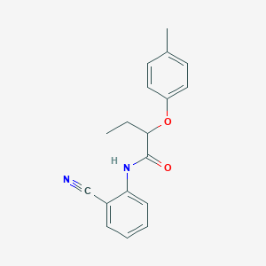 molecular formula C18H18N2O2 B317879 N-(2-cyanophenyl)-2-(4-methylphenoxy)butanamide 