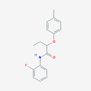molecular formula C17H18FNO2 B317886 N-(2-fluorophenyl)-2-(4-methylphenoxy)butanamide 