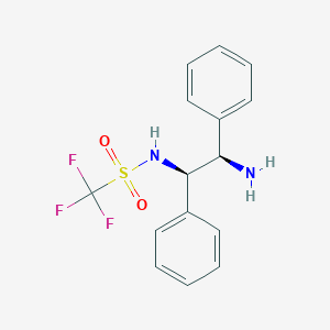 molecular formula C15H15F3N2O2S B3178876 N-[(1R,2R)-2-amino-1,2-diphenylethyl]-1,1,1-trifluoromethanesulfonamide CAS No. 852212-89-6