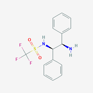 molecular formula C15H15F3N2O2S B3178876 (1R,2R)-N-(Trifluoromethylsulfonyl)-1,2-diphenylethane-1,2-diamine CAS No. 852212-89-6