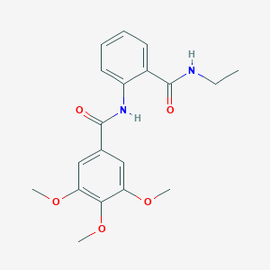 molecular formula C19H22N2O5 B317889 N-[2-(ethylcarbamoyl)phenyl]-3,4,5-trimethoxybenzamide 