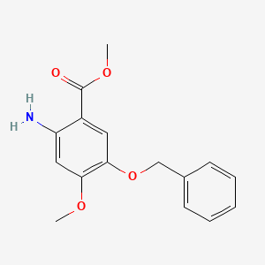 molecular formula C16H17NO4 B3178902 Methyl 2-amino-5-(benzyloxy)-4-methoxybenzoate CAS No. 855793-63-4