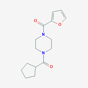 molecular formula C15H20N2O3 B317891 1-(Cyclopentylcarbonyl)-4-(2-furoyl)piperazine 