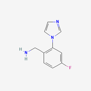 (4-Fluoro-2-(1H-imidazol-1-yl)phenyl)methanamine