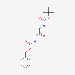 molecular formula C16H22N2O5 B3178971 Benzyl tert-butyl (2-oxopropane-1,3-diyl)dicarbamate CAS No. 877317-26-5