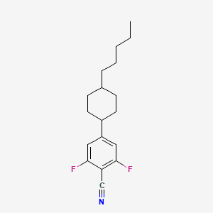 molecular formula C18H23F2N B3178989 2,6-Difluoro-4-(4-pentylcyclohexyl)benzonitrile CAS No. 88308-37-6