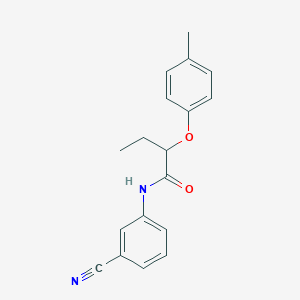 molecular formula C18H18N2O2 B317915 N-(3-cyanophenyl)-2-(4-methylphenoxy)butanamide 