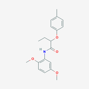 molecular formula C19H23NO4 B317921 N-(2,5-dimethoxyphenyl)-2-(4-methylphenoxy)butanamide 