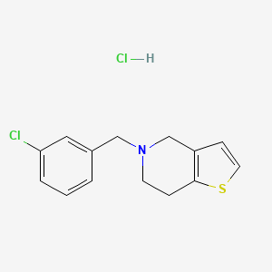 5-[(3-chlorophenyl)methyl]-6,7-dihydro-4H-thieno[3,2-c]pyridine;hydrochloride