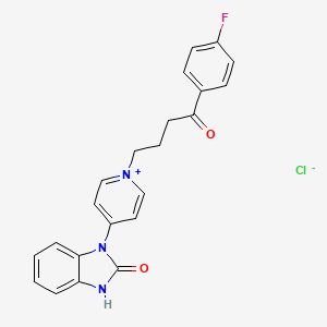 molecular formula C22H19ClFN3O2 B3179495 3-[1-[4-(4-fluorophenyl)-4-oxobutyl]pyridin-1-ium-4-yl]-1H-benzimidazol-2-one;chloride CAS No. 60373-76-4