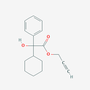 molecular formula C17H20O3 B3179551 Propargyl (RS)-2-Cyclohexyl-2-hydroxy-2-phenylacetate (Phenylcyclohexylglycolic Acid Propargyl Ester) CAS No. 81039-74-9