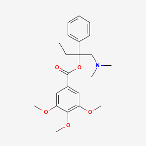 molecular formula C22H29NO5 B3179578 1-(Dimethylamino)-2-phenyl-2-butanyl 3,4,5-trimethoxybenzoate CAS No. 92414-09-0