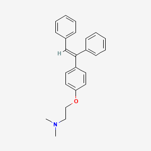 molecular formula C24H25NO B3179587 alpha-[4-(2-Dimethylaminoethoxy)phenyl]stilbene CAS No. 97151-10-5