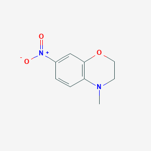 molecular formula C9H10N2O3 B3179610 4-Methyl-7-nitro-2H-1,4-benzoxazine CAS No. 120711-93-5