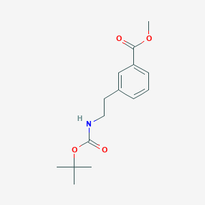 molecular formula C15H21NO4 B3179648 Methyl 3-(2-((tert-butoxycarbonyl)amino)ethyl)benzoate CAS No. 179003-02-2