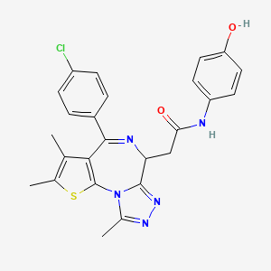 2-((6R)-4-(4-chlorophenyl)-2,3,9-trimethyl-6H-thieno[3,2-f][1,2,4]triazolo[4,3-a][1,4]diazepin-6-yl)-N-(4-hydroxyphenyl)acetamide