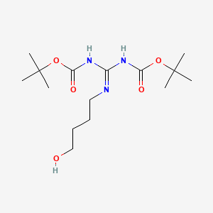 molecular formula C15H29N3O5 B3179698 N,N'-Bis(Boc)-N''-(4-hydroxybutyl)guanidine CAS No. 208465-10-5