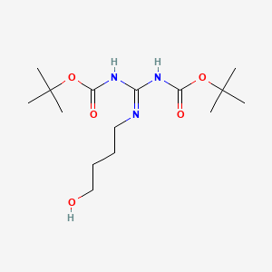 Tert-butyl N-[N'-(4-hydroxybutyl)-N-[(2-methylpropan-2-yl)oxycarbonyl]carbamimidoyl]carbamate