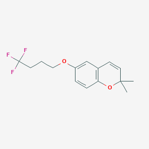 molecular formula C15H17F3O2 B3179712 2,2-Dimethyl-6-(4,4,4-trifluorobutoxy)-2H-chromene CAS No. 223749-70-0