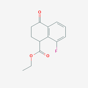 molecular formula C13H13FO3 B3179773 Ethyl 8-fluoro-4-oxo-1,2,3,4-tetrahydronaphthalene-1-carboxylate CAS No. 405196-40-9