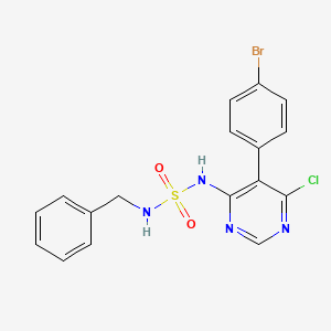 molecular formula C17H14BrClN4O2S B3179778 N-[5-(4-Bromophenyl)-6-chloro-4-pyrimidinyl]-N'-(phenylmethyl)sulfamide CAS No. 441797-42-8