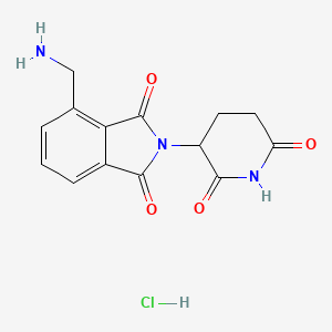 molecular formula C14H14ClN3O4 B3179785 4-(Aminomethyl)-2-(2,6-dioxopiperidin-3-yl)isoindoline-1,3-dione hydrochloride CAS No. 444287-40-5