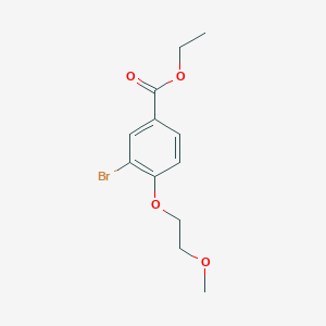 molecular formula C12H15BrO4 B317979 Ethyl 3-bromo-4-(2-methoxyethoxy)benzoate 