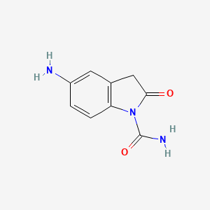 molecular formula C9H9N3O2 B3179859 5-amino-2-oxoindoline-1-carboxamide CAS No. 100599-28-8