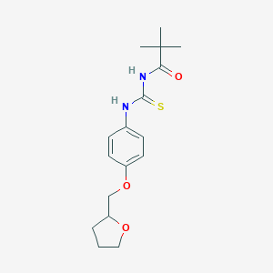 molecular formula C17H24N2O3S B317994 N-(2,2-dimethylpropanoyl)-N'-[4-(tetrahydro-2-furanylmethoxy)phenyl]thiourea 