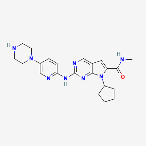 molecular formula C22H28N8O B3180018 LEQ803 CAS No. 1211441-59-6