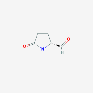 molecular formula C6H9NO2 B3180047 (R)-1-Methyl-5-oxopyrrolidine-2-carbaldehyde CAS No. 122663-23-4