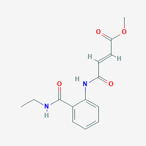 molecular formula C14H16N2O4 B318005 Methyl 4-{2-[(ethylamino)carbonyl]anilino}-4-oxo-2-butenoate 