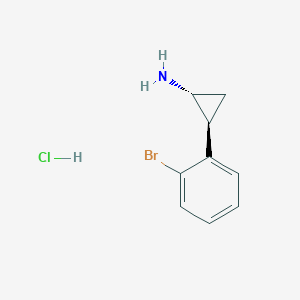 molecular formula C9H11BrClN B3180140 2-(2-bromophenyl)cyclopropanamine HCl CAS No. 1314324-04-3