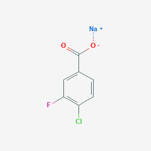 molecular formula C7H3ClFNaO2 B3180287 Sodium 4-chloro-3-fluorobenzoate CAS No. 1421029-88-0