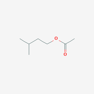 molecular formula C7H14O2<br>CH3COO(CH2)2CH(CH3)2<br>CH3COO(CH2)2CH(CH3)2<br>C7H14O2 B031805 Isoamyl acetate CAS No. 123-92-2