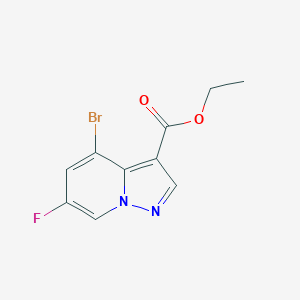 molecular formula C10H8BrFN2O2 B3180620 Ethyl 4-bromo-6-fluoropyrazolo[1,5-a]pyridine-3-carboxylate CAS No. 2177264-85-4