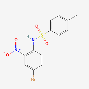 molecular formula C13H11BrN2O4S B3180633 N-(4-BROMO-2-NITROPHENYL)-4-METHYLBENZENESULFONAMIDE CAS No. 22019-69-8