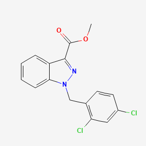 molecular formula C16H12Cl2N2O2 B3180686 Methyl 1-(2,4-dichlorobenzyl)-1H-indazole-3-carboxylate CAS No. 252025-50-6