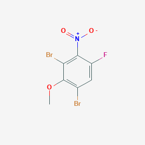 molecular formula C7H4Br2FNO3 B3180808 1,3-Dibromo-5-fluoro-2-methoxy-4-nitrobenzene CAS No. 346664-78-6