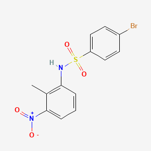 molecular formula C13H11BrN2O4S B3180811 4-bromo-N-(2-methyl-3-nitrophenyl)benzenesulfonamide CAS No. 349085-59-2