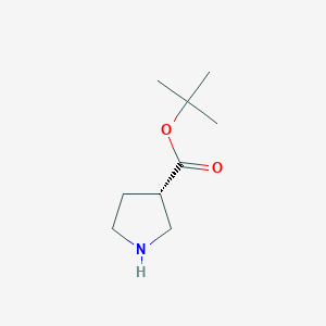 molecular formula C9H17NO2 B3180831 (s)-Tert-butyl pyrrolidine-3-carboxylate CAS No. 351369-16-9