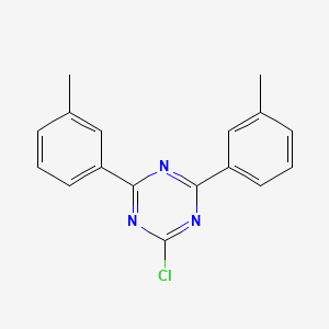 molecular formula C17H14ClN3 B3181352 2-Chloro-4,6-di-m-tolyl-1,3,5-triazine CAS No. 78941-29-4